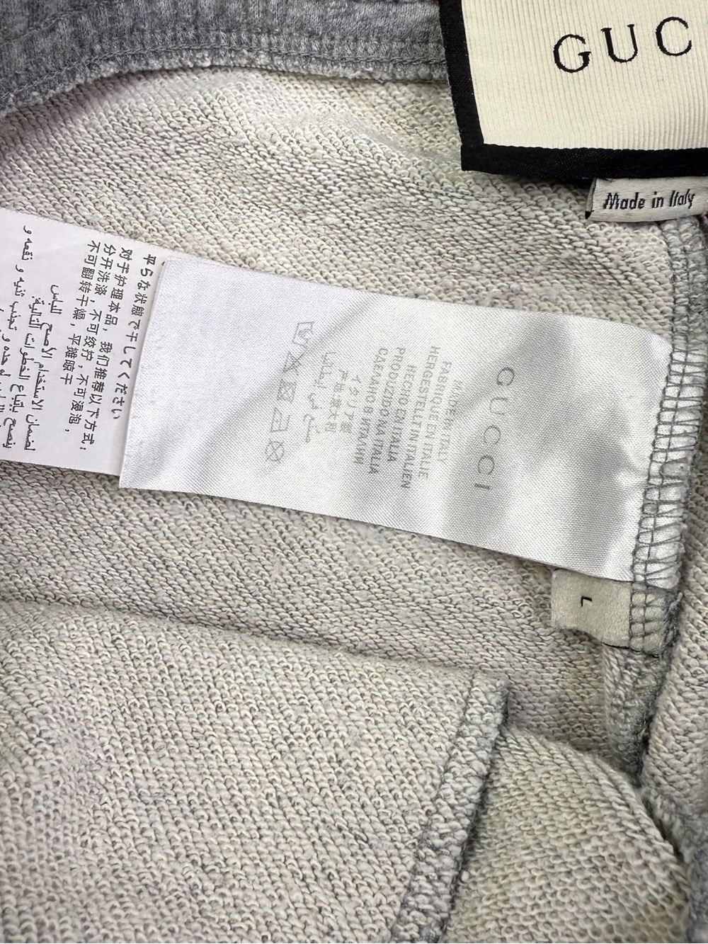 Gucci Gray Sweatpants with Blue Logo Women’s Size L Large - Picture 3 of 16